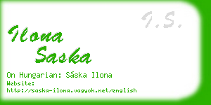 ilona saska business card